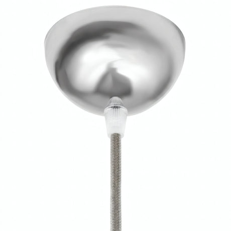 Halfronde plafondkap van metaal, Ø 100 mm — Chroom