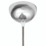 Halfronde plafondkap van metaal, Ø 100 mm — Chroom