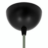 Halfronde plafondkap van metaal, Ø 100 mm — Zwart