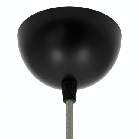 Halfronde plafondkap van metaal, Ø 100 mm — Zwart