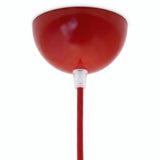 Halfronde plafondkap van metaal, Ø 100 mm — Rood
