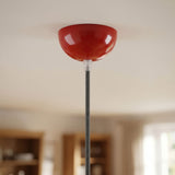 Halfronde plafondkap van metaal, Ø 100 mm — Rood