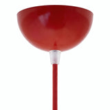 Halfronde plafondkap van metaal, Ø 100 mm — Rood