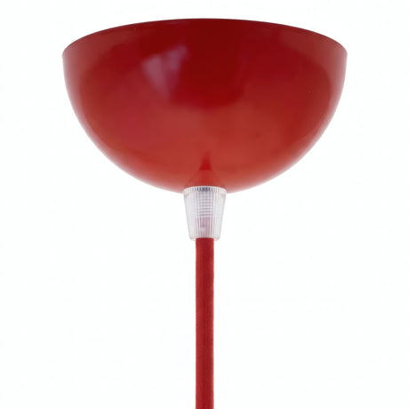 Halfronde plafondkap van metaal, Ø 100 mm — Rood