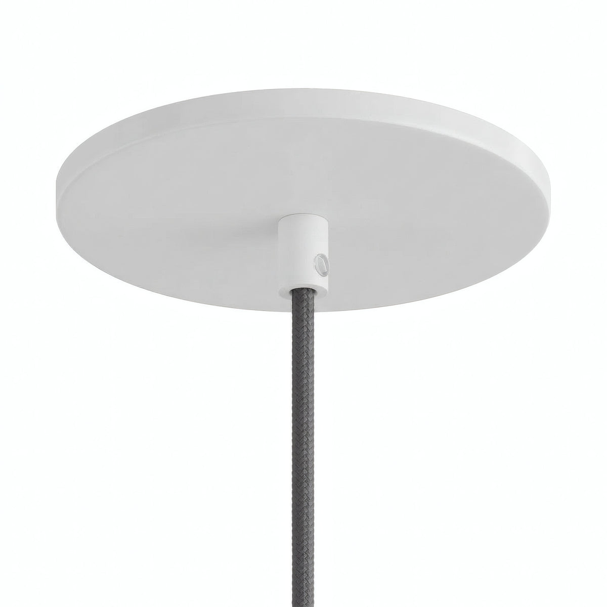 Inbouwplafondkap vlak met het plafond, Ø 126 mm — Mat wit