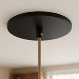 Inbouwplafondkap vlak met het plafond, Ø 126 mm — Zwart