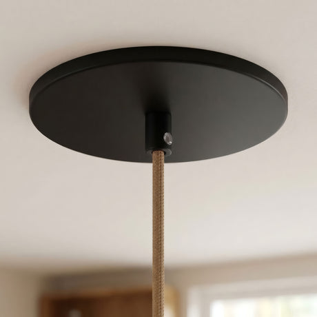 Inbouwplafondkap vlak met het plafond, Ø 126 mm — Zwart