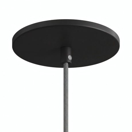 Inbouwplafondkap vlak met het plafond, Ø 126 mm — Zwart