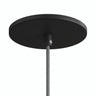 Inbouwplafondkap vlak met het plafond, Ø 126 mm — Zwart