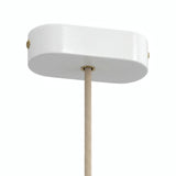 Ovale plafondkap van hout, 120 × 51 mm — Wit