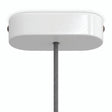 Ovale plafondkap van hout, 120 × 51 mm — Wit