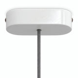 Ovale plafondkap van hout, 120 × 51 mm — Wit
