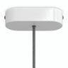 Ovale plafondkap van hout, 120 × 51 mm — Wit