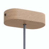 Ovale plafondkap van hout, 120 × 51 mm — Naturel