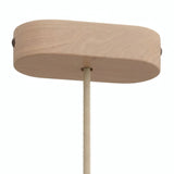 Ovale plafondkap van hout, 120 × 51 mm — Naturel