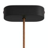 Ovale plafondkap van hout, 120 × 51 mm — Zwart
