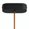Ovale plafondkap van hout, 120 × 51 mm — Zwart