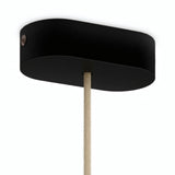Ovale plafondkap van hout, 120 × 51 mm — Zwart