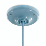 Porseleinen plafondkap met bevestigingsset, Ø 105 mm — Azuurblauw