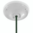 Porseleinen plafondkap met bevestigingsset, Ø 105 mm — Wit