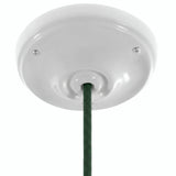 Porseleinen plafondkap met bevestigingsset, Ø 105 mm — Wit
