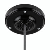 Porseleinen plafondkap met bevestigingsset, Ø 105 mm — Zwart
