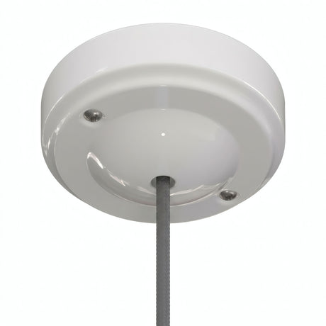 Minimalistische porseleinen plafondkap, Ø 100 mm — Wit