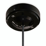 Minimalistische porseleinen plafondkap, Ø 100 mm — Zwart