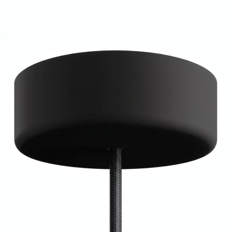 Siliconen plafondkap voor buiten IP65, Ø 125 mm — Zwart