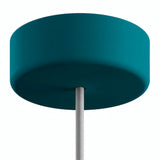 Siliconen plafondkap voor buiten IP65, Ø 125 mm — Petrolblauw