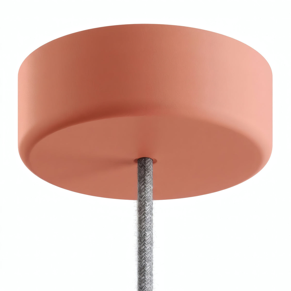 Siliconen plafondkap voor buiten IP65, Ø 125 mm — Zalmroze