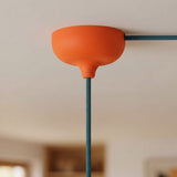 Siliconen plafondkap Ø 88 mm, centrale opening en zijuitgang — Oranje
