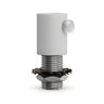 Cilindrische metalen trekontlasting M10x1, moer en ring — Wit