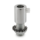 Cilindrische metalen trekontlasting M10x1, moer en ring — Chroom