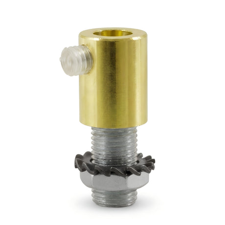 Cilindrische metalen trekontlasting M10x1, moer en ring — Messing