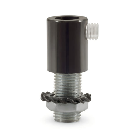 Cilindrische metalen trekontlasting M10x1, moer en ring — Zwarte parel