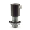 Cilindrische metalen trekontlasting M10x1, moer en ring — Zwarte parel