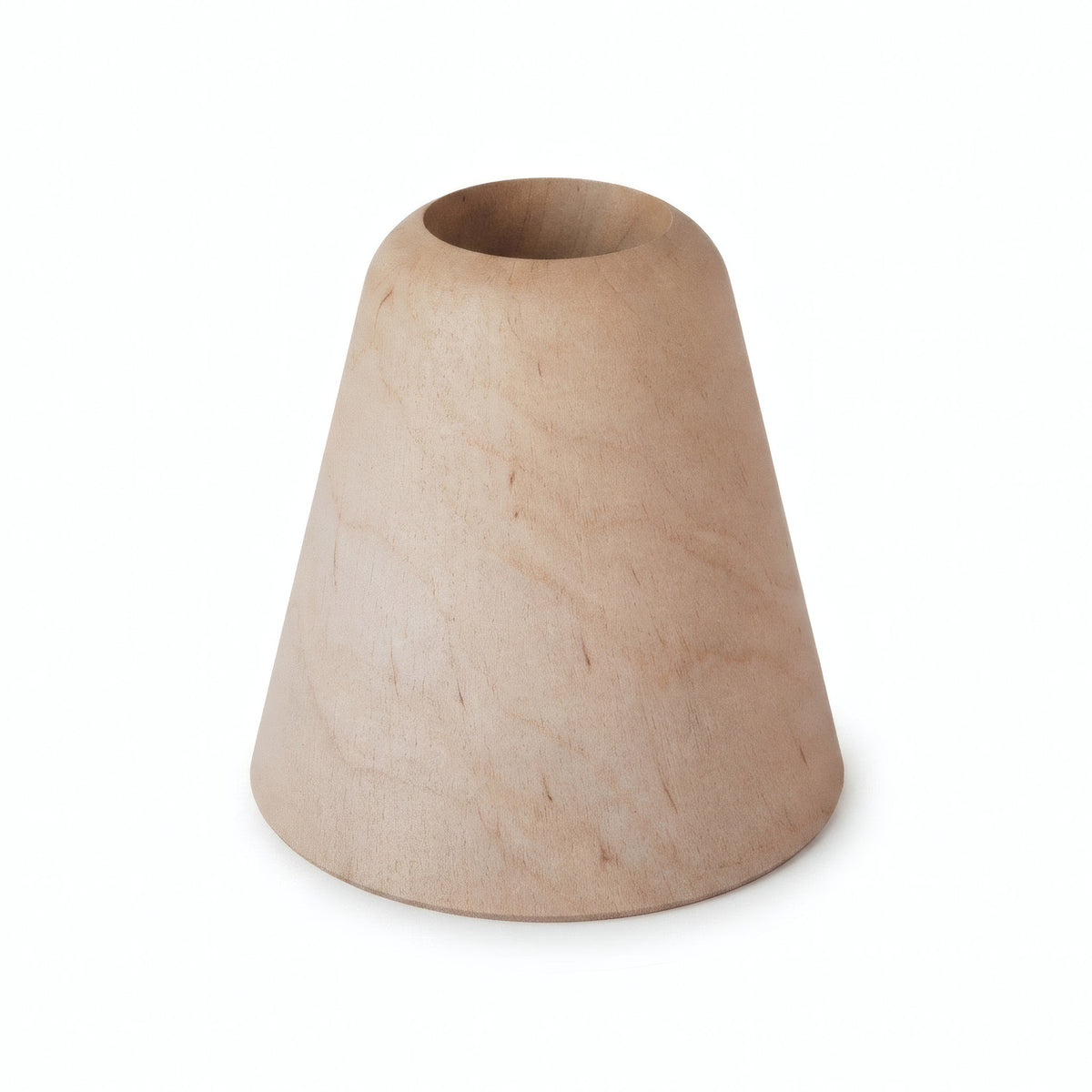 Conische lampvoet van elzenhout voor E27-fitting — Naturel hout