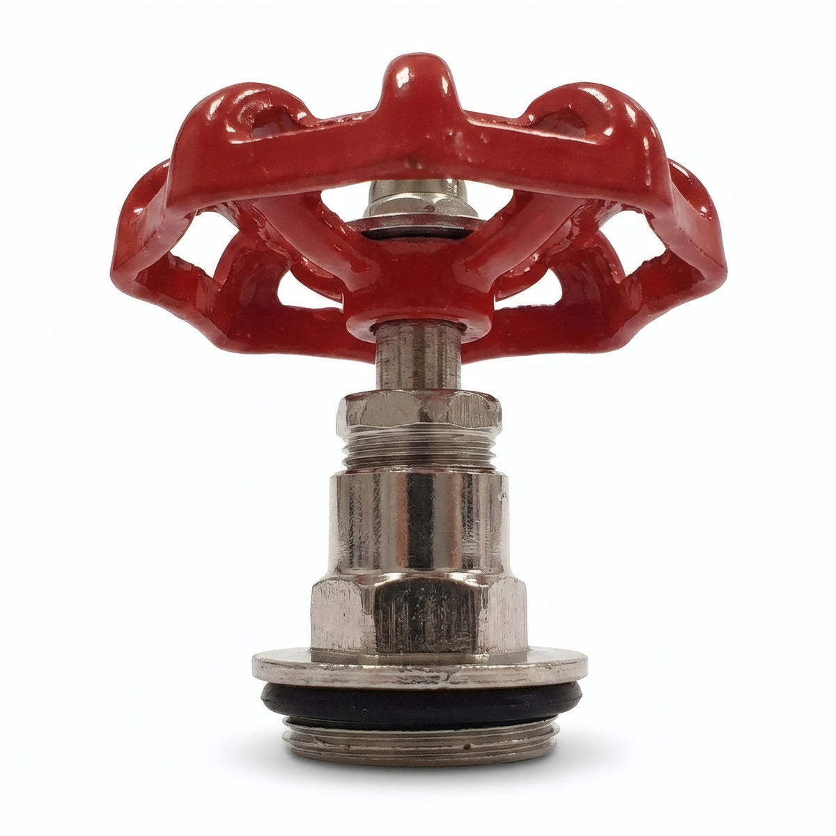 Tête de vanne déco | volant rouge - photo produit fond blanc 8