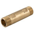 Mannelijke-mannelijke wachtbuis voor watermeter van messing CW617N BSP - isometrische weergave 3/4