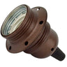 roestkleurige lamphouder E27 met ring voor lampenkap