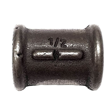 Mof Rechts/Links FF zwarte gietijzeren schroefdraad 1/2" Ø21 op schroefdraad