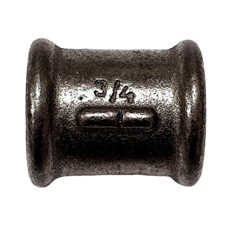 Mof Rechts/Links FF gietijzer zwarte schroefdraad 3/4" Ø27 op schroefdraad