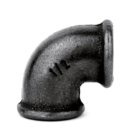 fitting bocht van zwarte gietijzeren loodgieterij